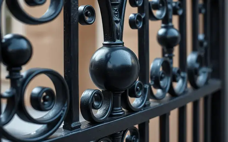 Custom ornamental gate detail