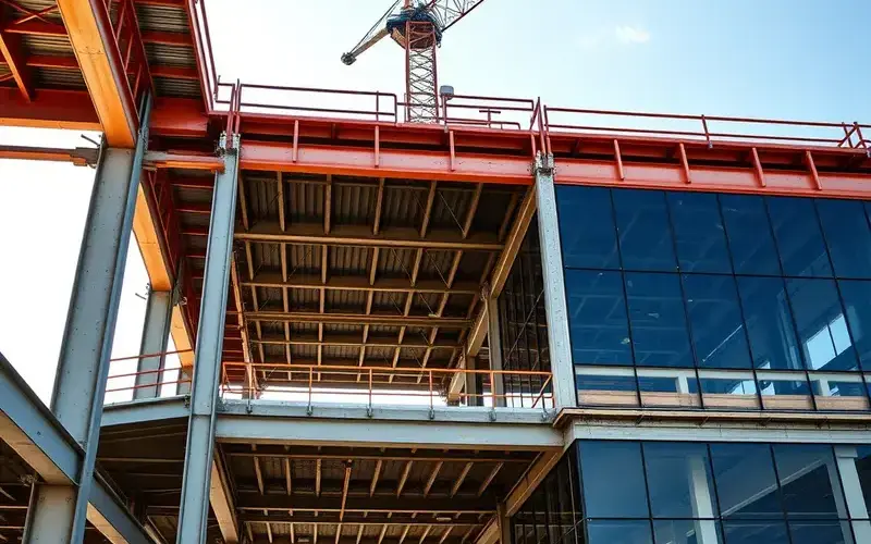 Commercial building structural steel project