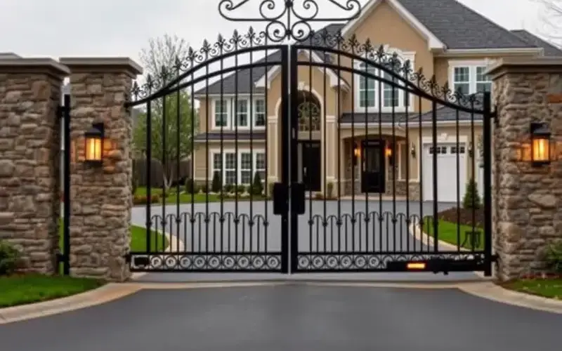 Custom residential gate installation