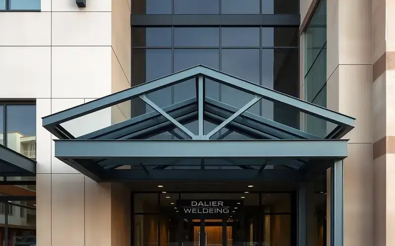 Commercial canopy installation